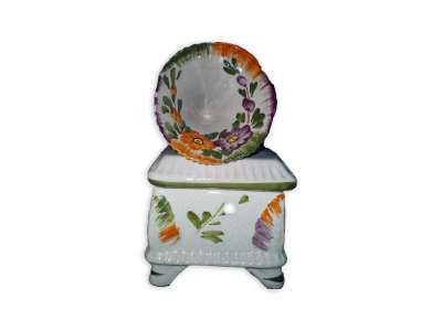 Gramophone boite avec motif floraux